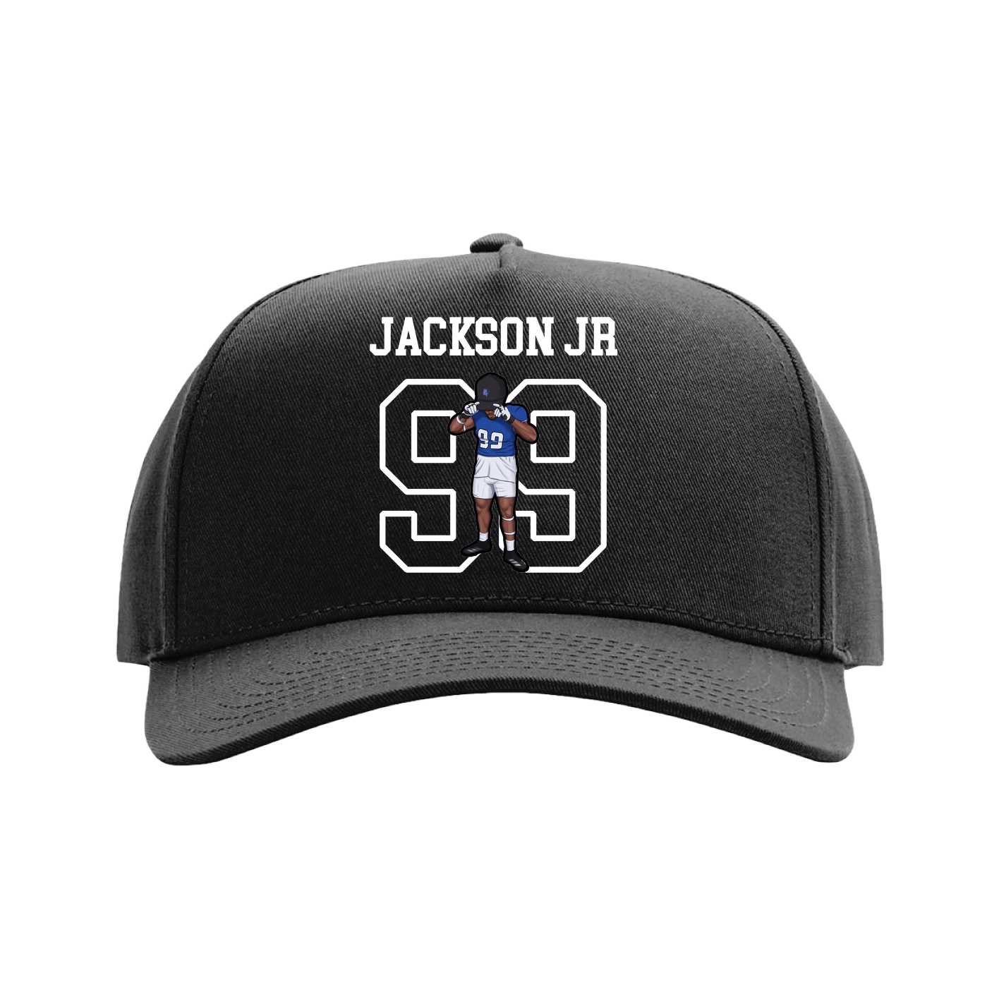 Full Fabric Five-Panel Champ Cap — Shirsey in Black