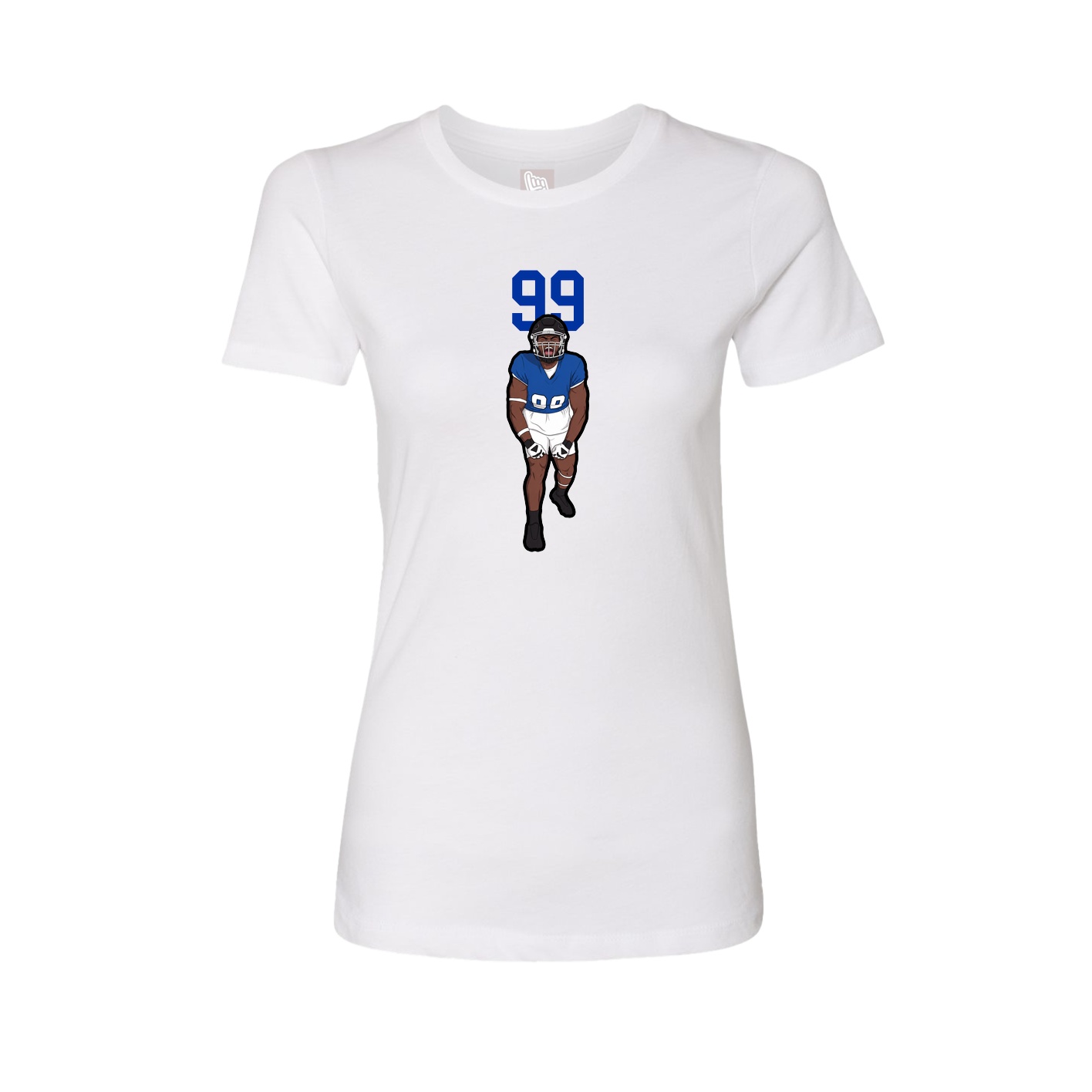 Fitted Women's Tee — Number Top in White