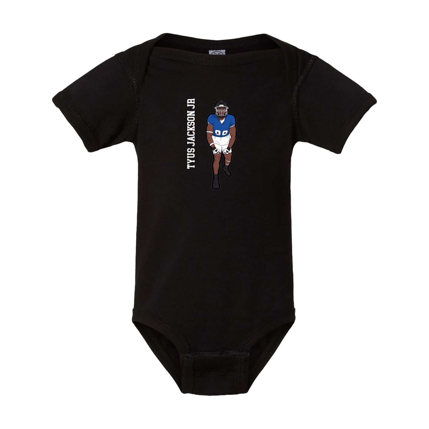 Baby Onesie — Name Vertical in Black