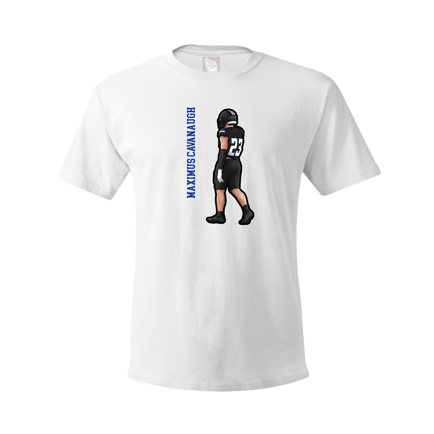 Tee — Name Vertical in White
