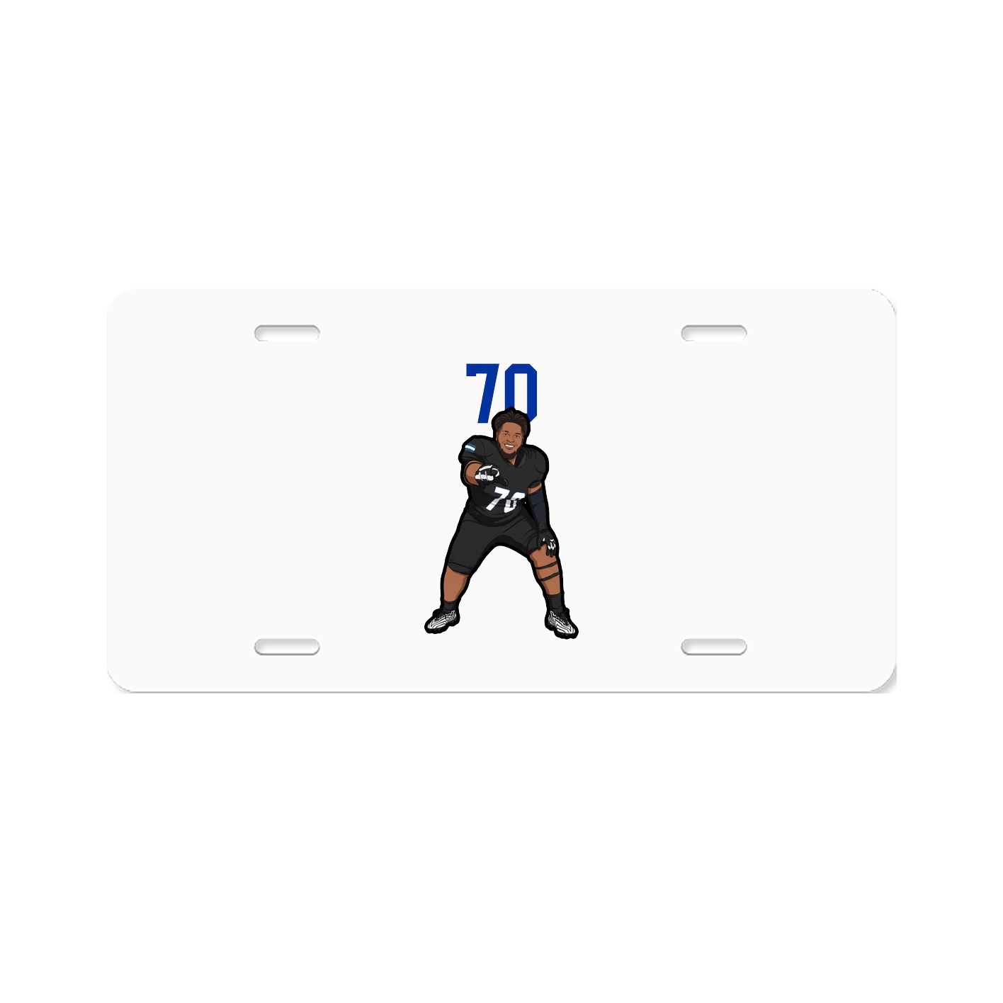License Plate — Number Top in Classic