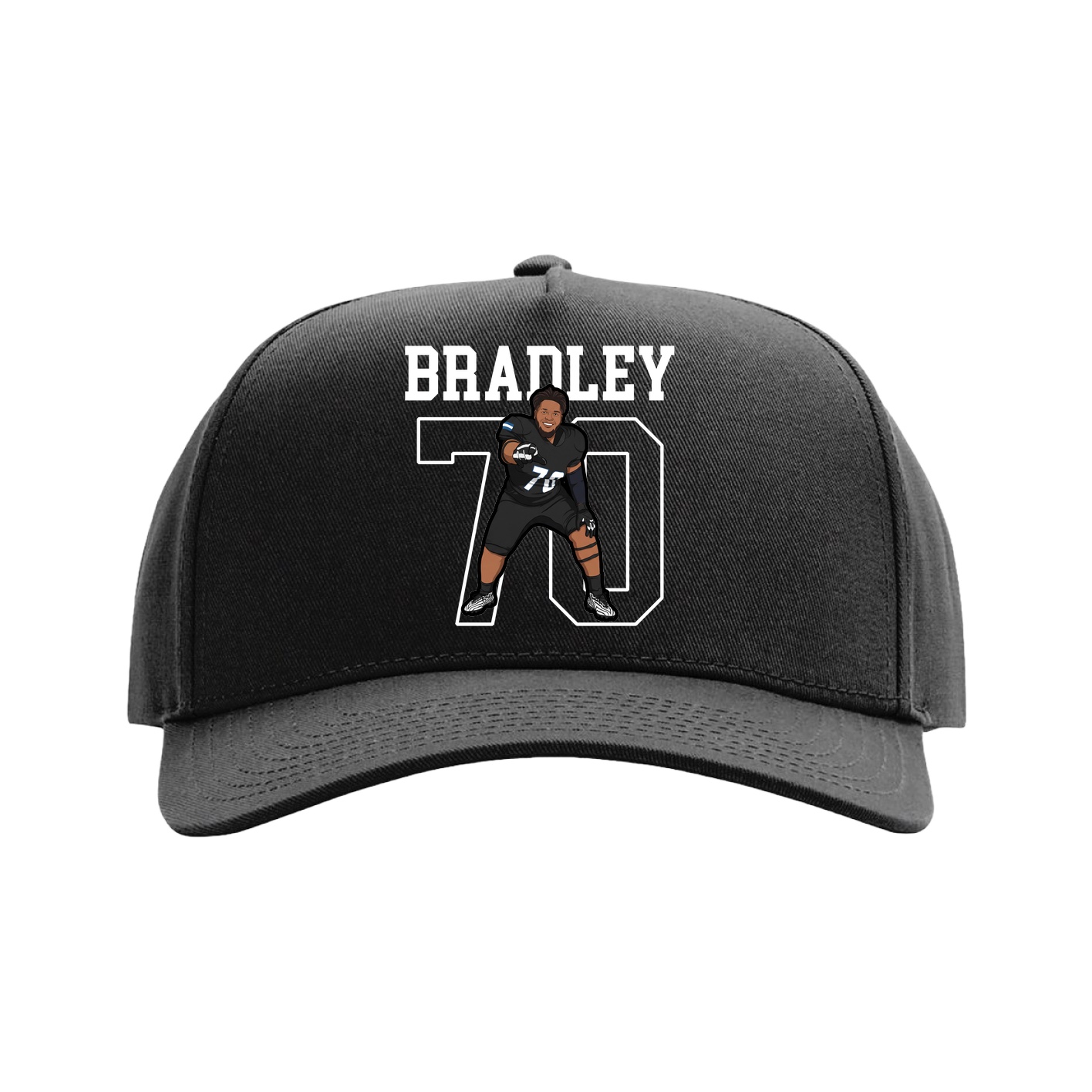 Full Fabric Five-Panel Champ Cap — Shirsey in Black
