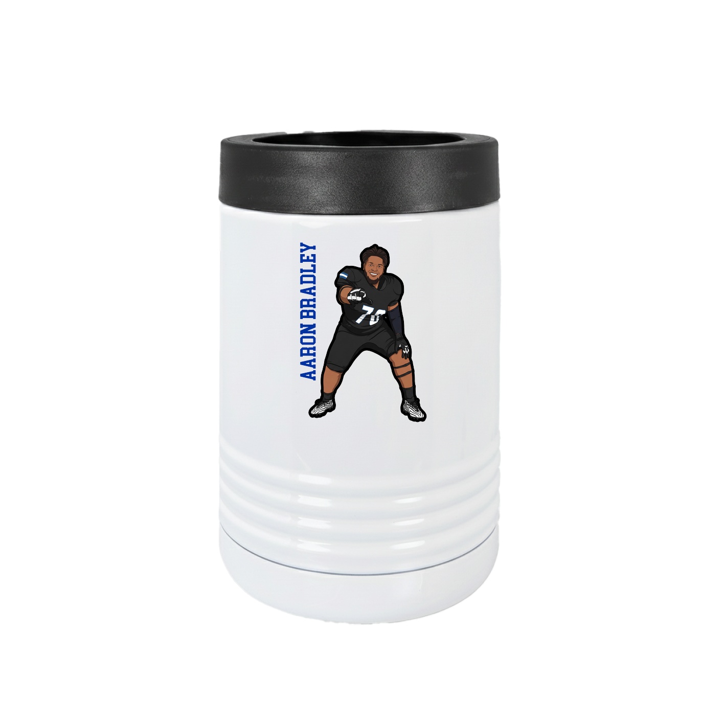Beverage Holder — Name Vertical in White