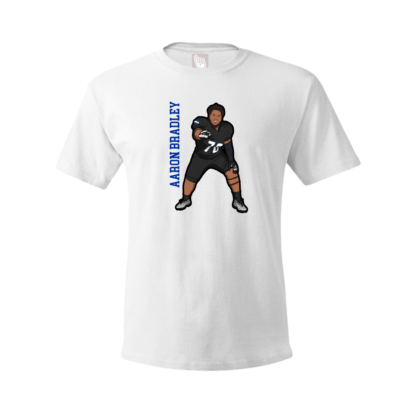 Youth Tee — Name Vertical in White