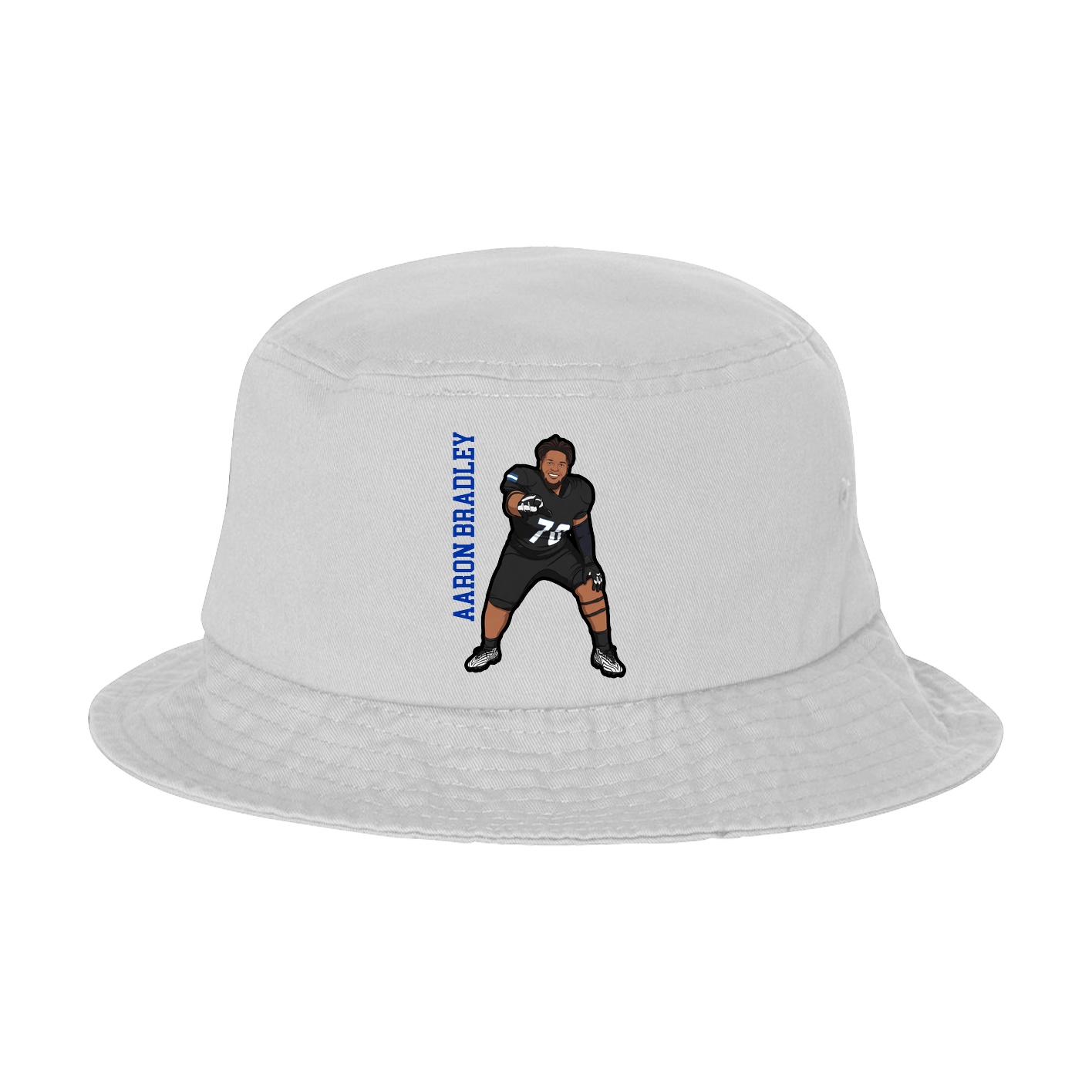 Bucket Cap — Name Vertical in White