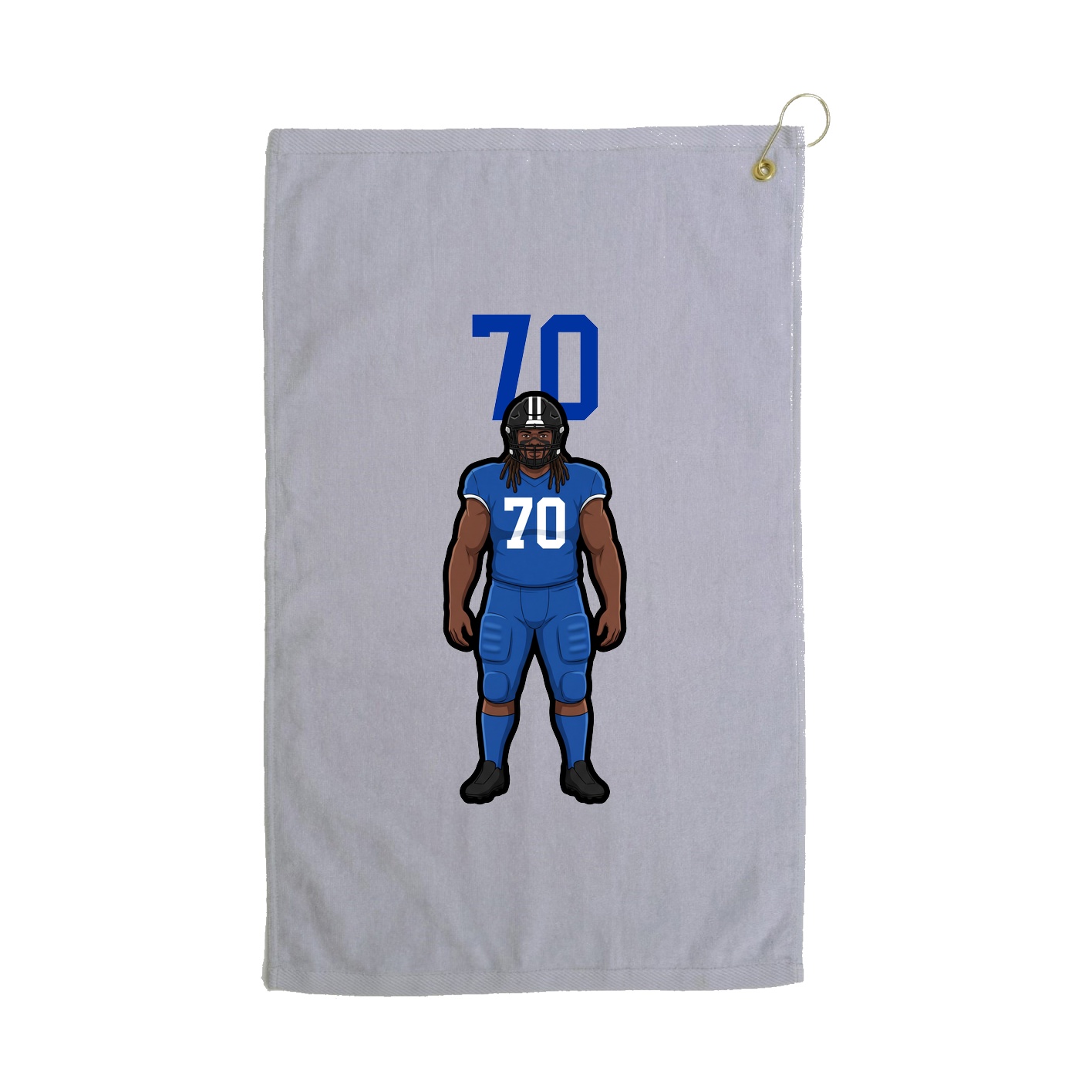 Golf Towel — Number Top in Grey