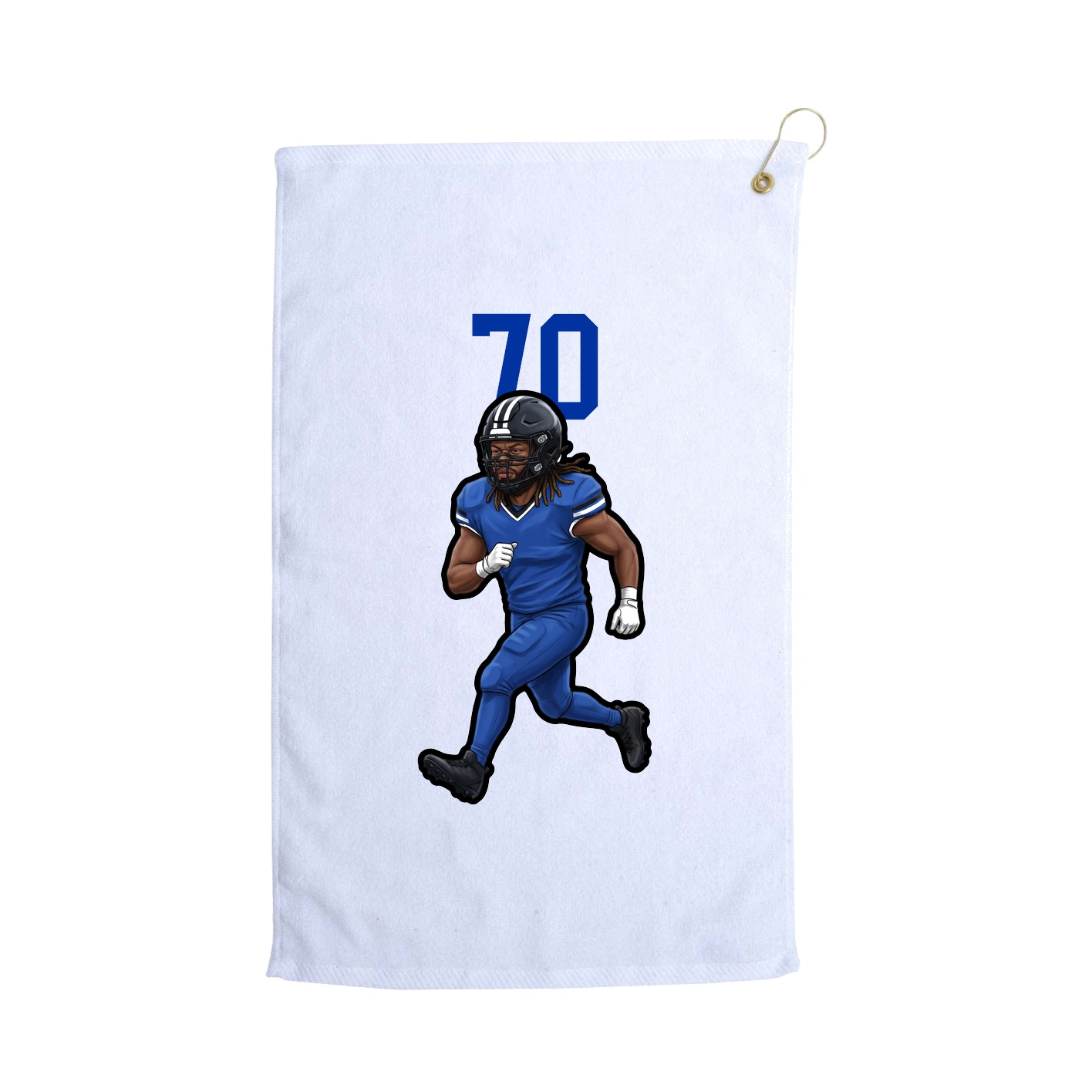 Golf Towel — Number Top in White