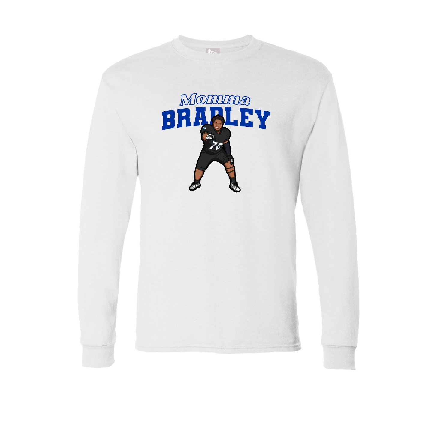 Long Sleeve Tee — Mothers Day Block in White