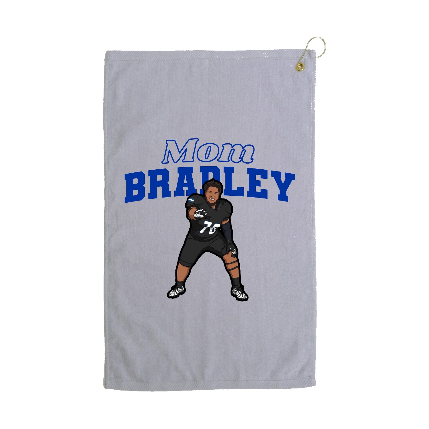 Golf Towel — Mothers Day Block in Grey