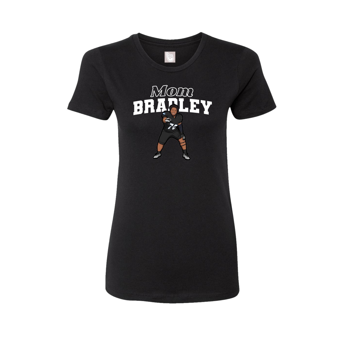 Womens Tee — Mothers Day Block in Black