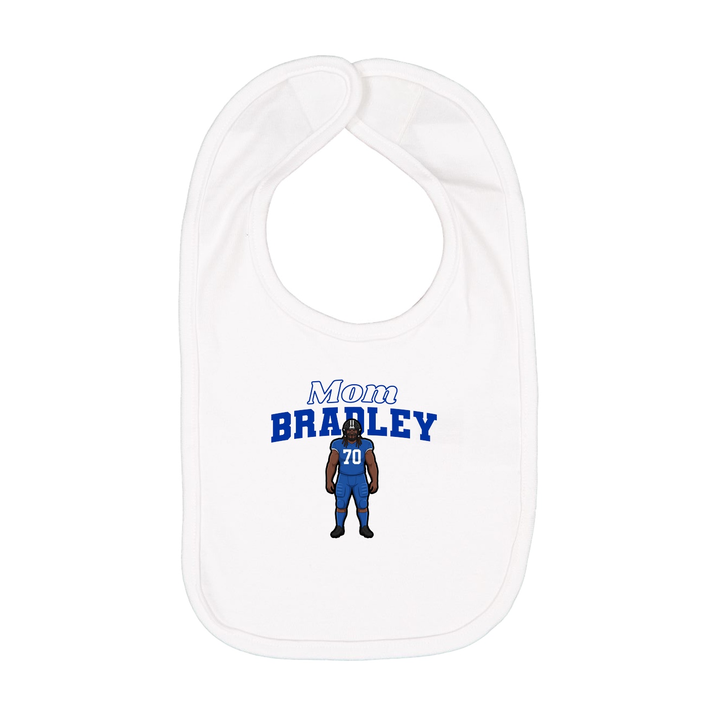 Infant Bib — Mothers Day Block in White