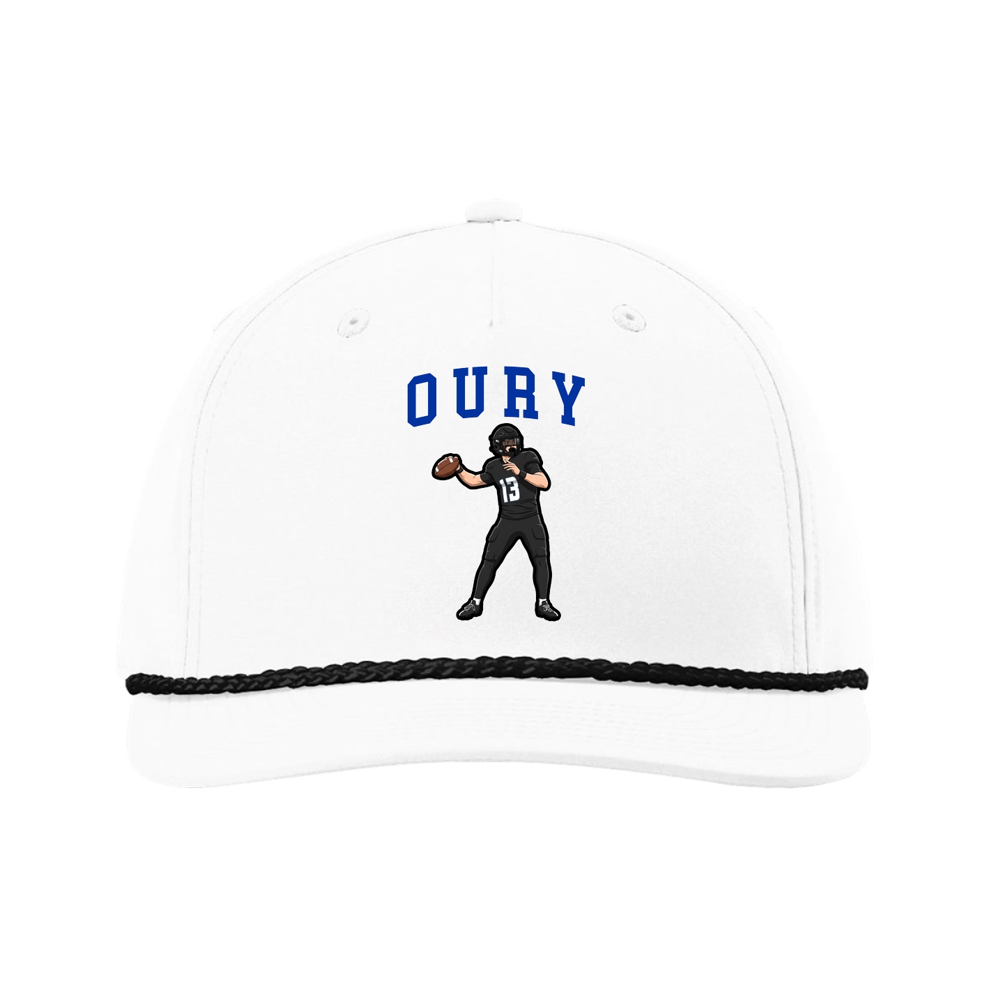 Five-Panel Classic Rope Cap — Shirsey in White