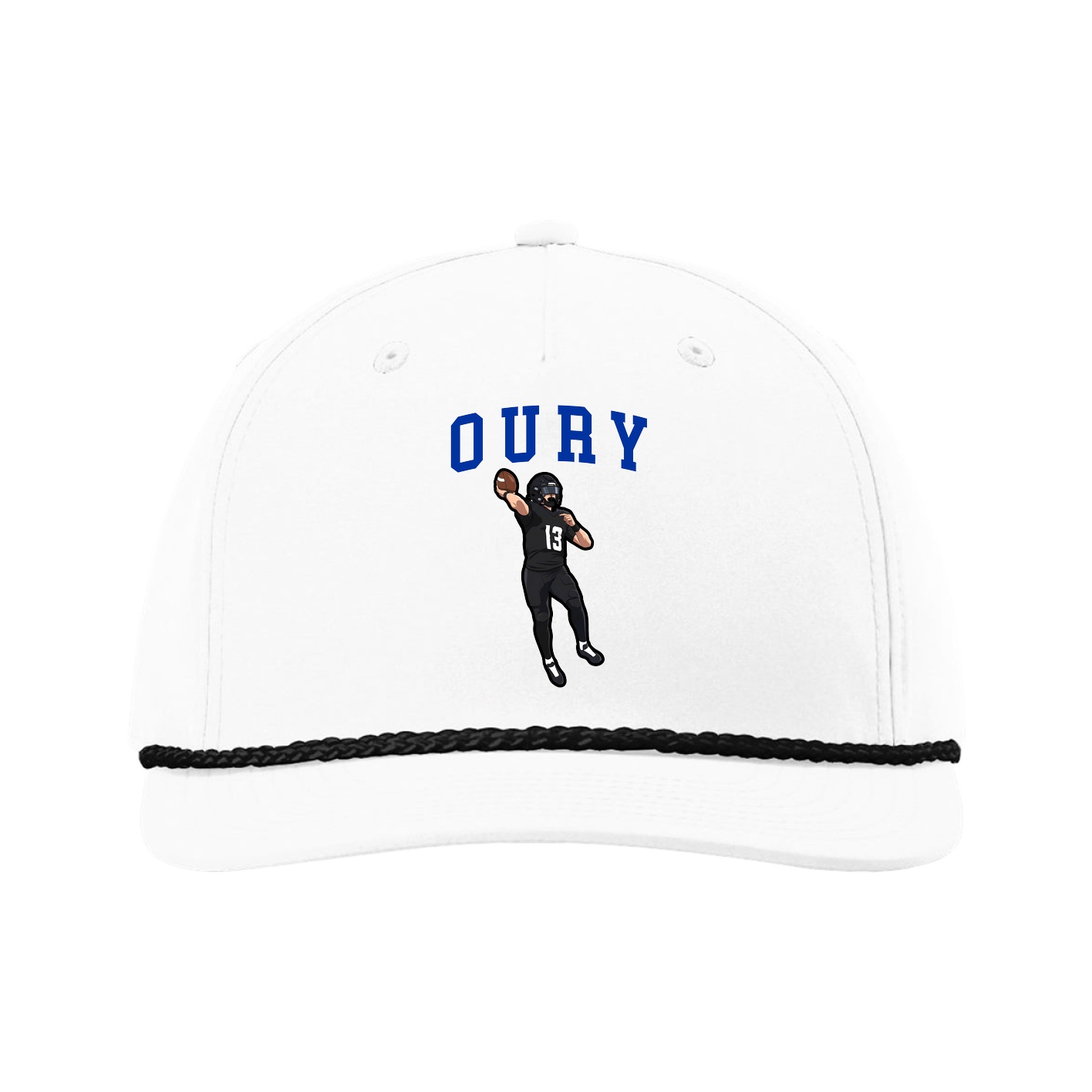 Five-Panel Classic Rope Cap — Shirsey in White
