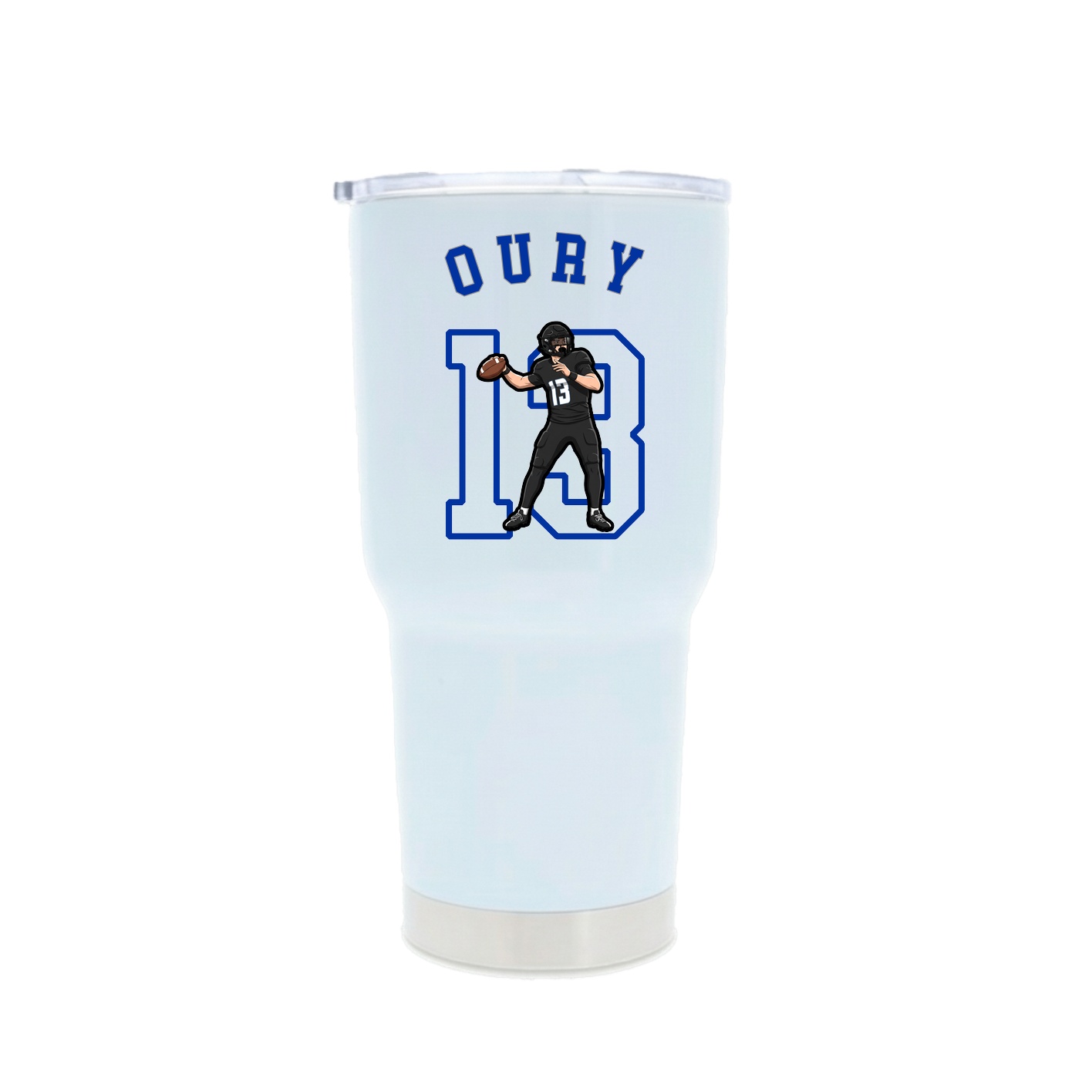 30oz Stainless Steel Tumbler — Shirsey Arch in White