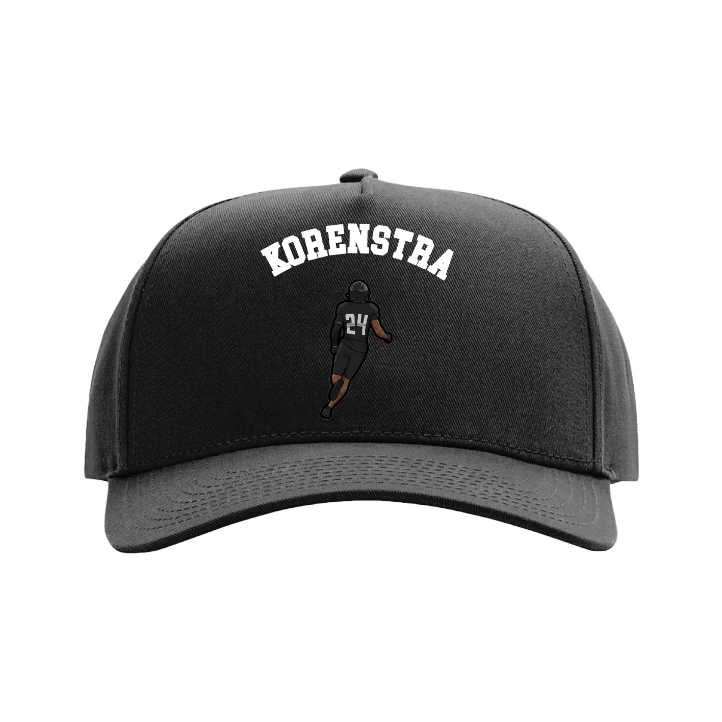 Full Fabric Five-Panel Champ Cap — Shirsey Arch in Black