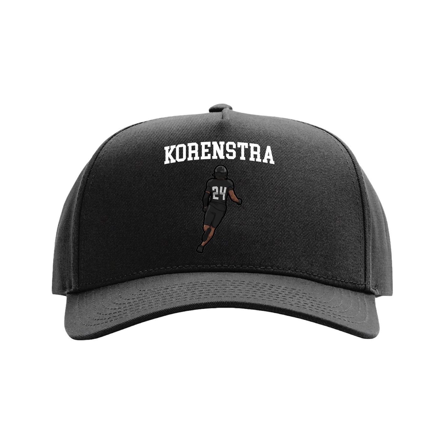 Full Fabric Five-Panel Champ Cap — Shirsey in Black