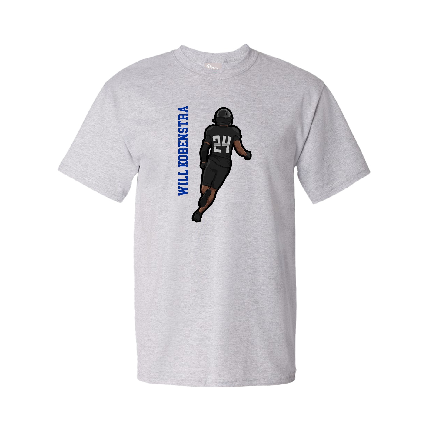 Tee — Name Vertical in Grey