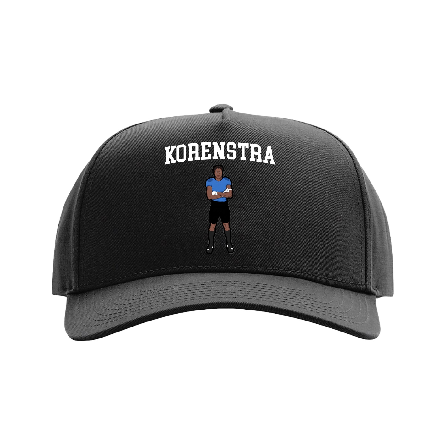 Full Fabric Five-Panel Champ Cap — Shirsey in Black