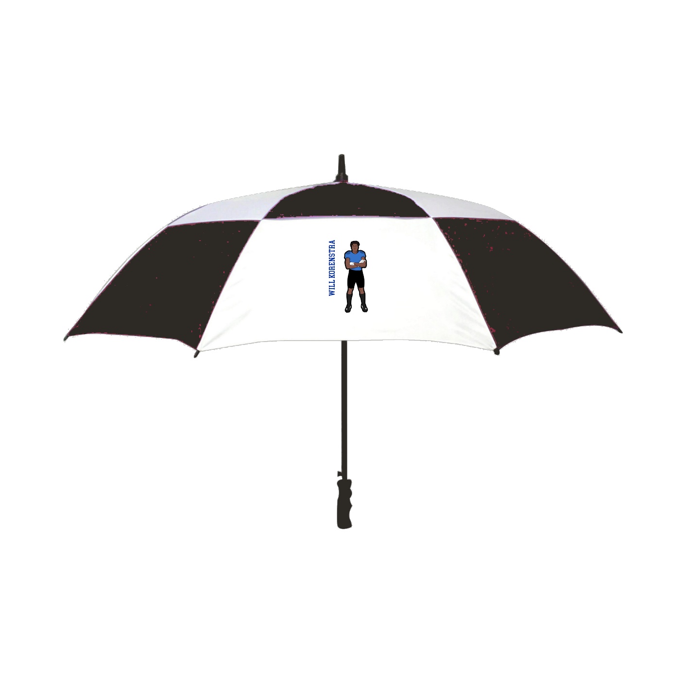 Golf Umbrella — Name Vertical in Black