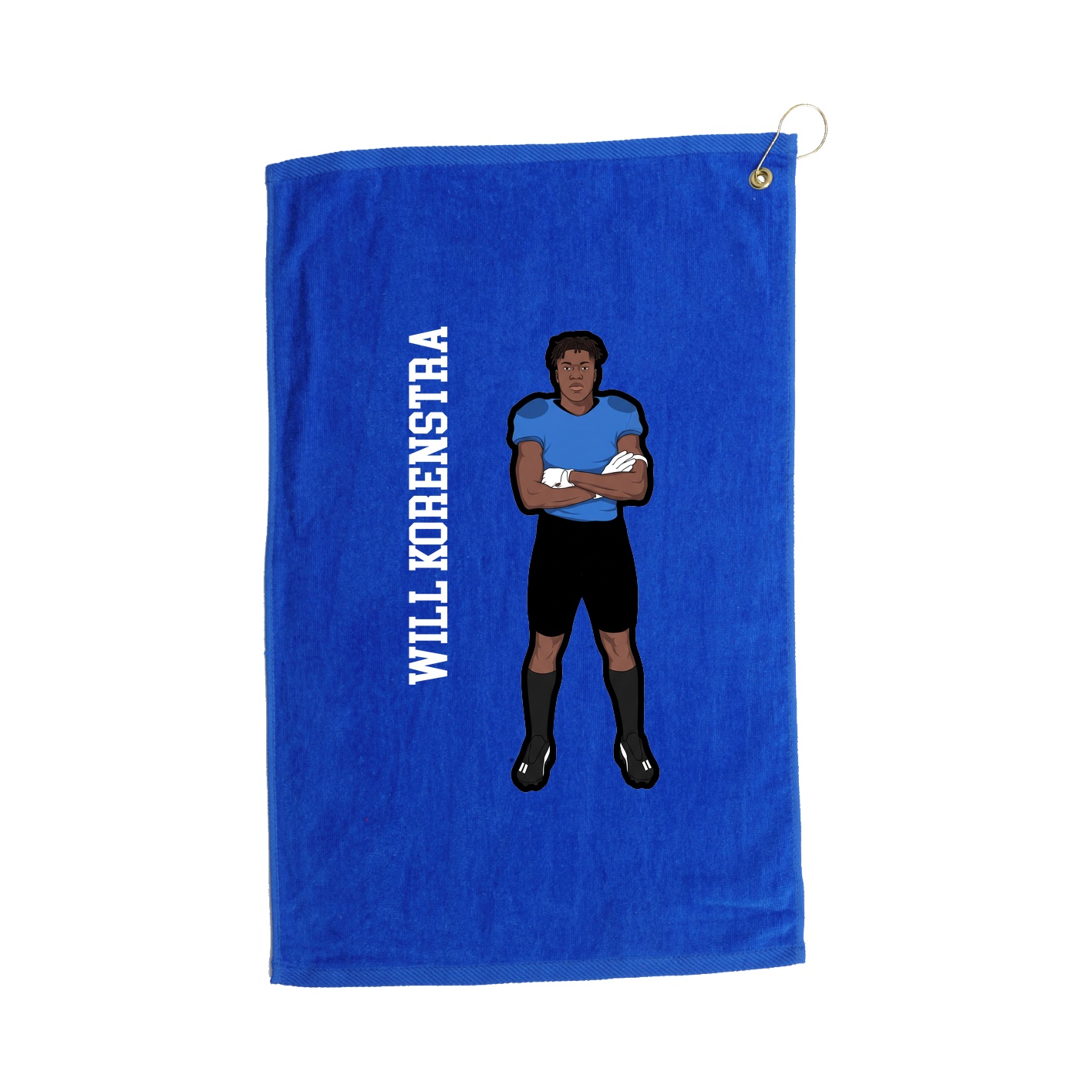 Golf Towel — Name Vertical in Royal