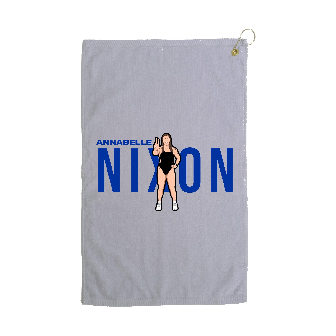 Golf Towel — Player Name in Grey