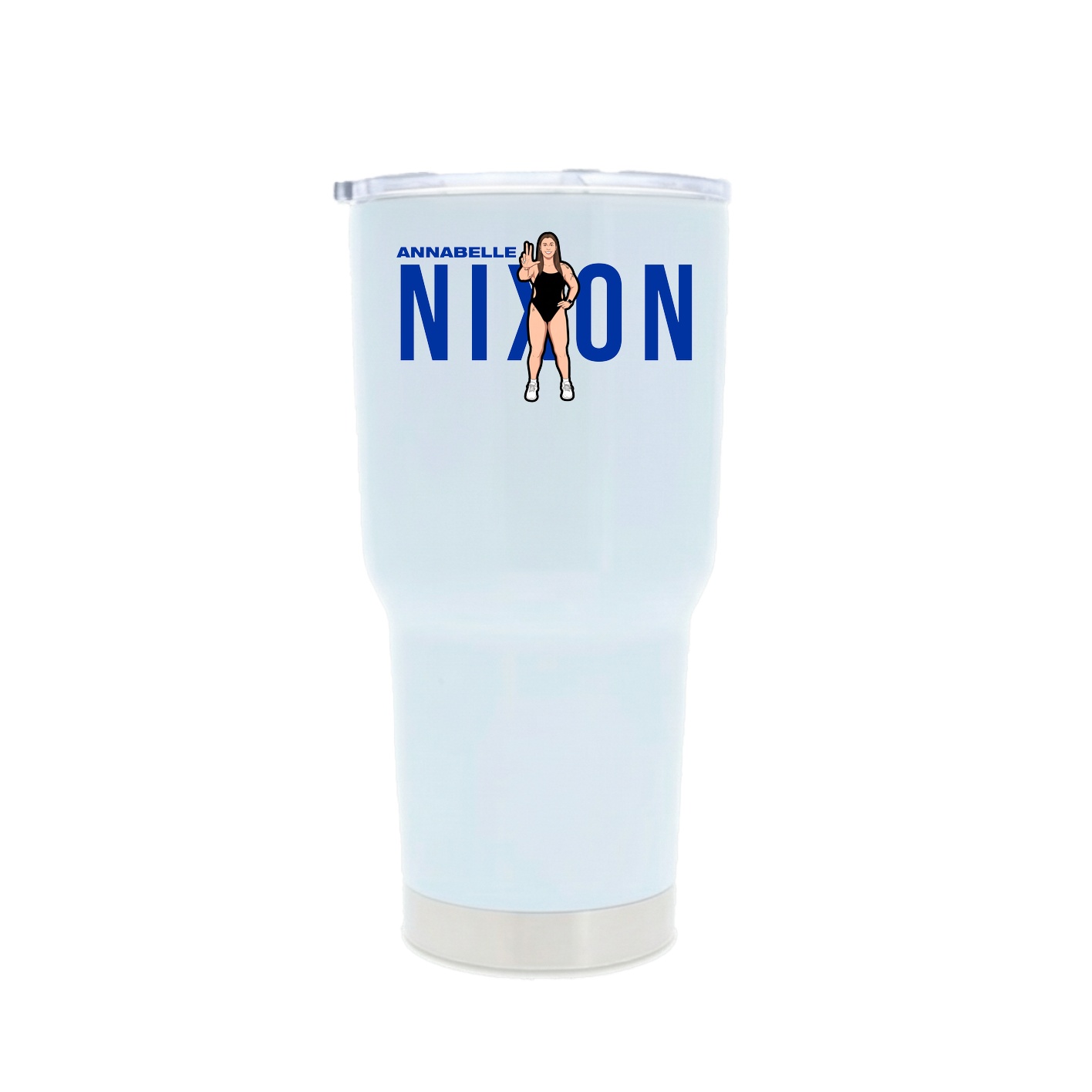 30oz Stainless Steel Tumbler — Player Name in White