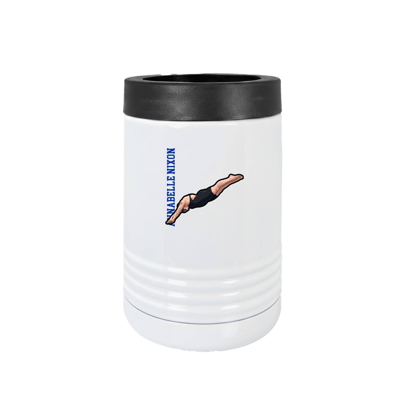 Beverage Holder — Name Vertical in White