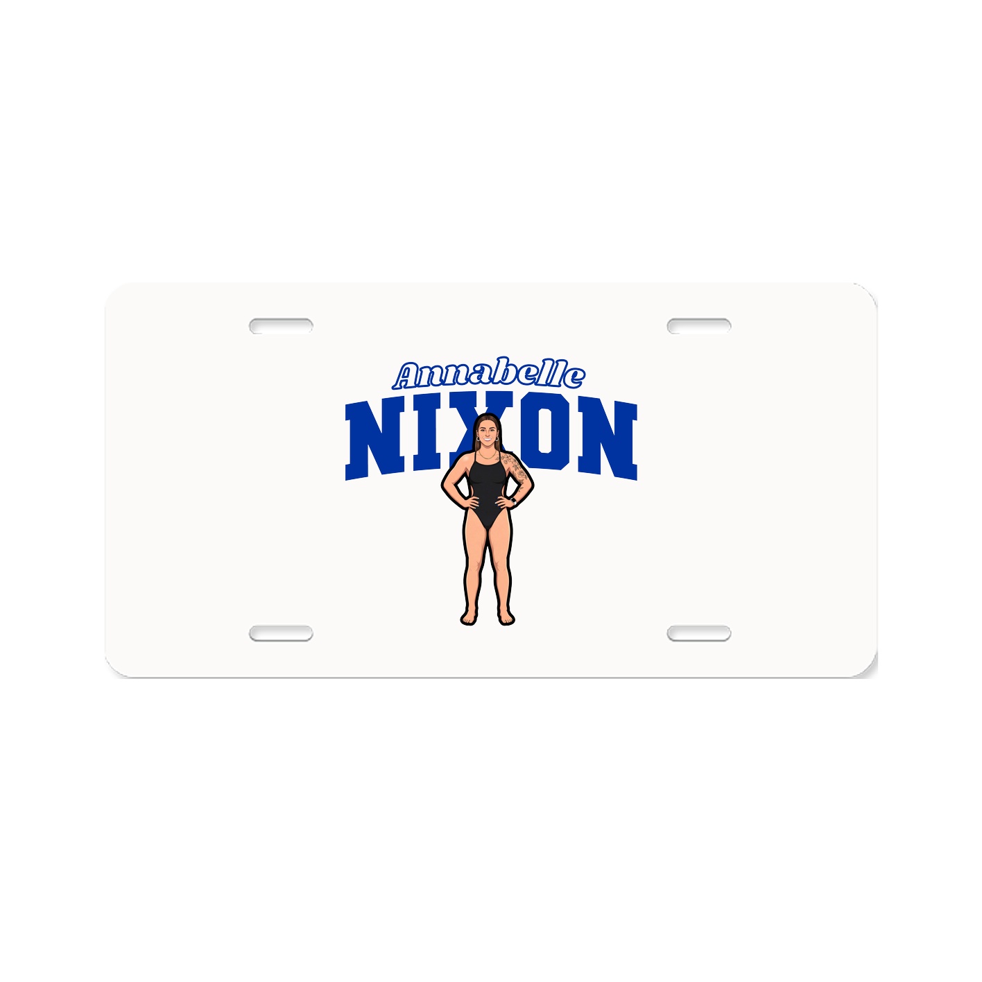License Plate — Name Arch in Classic