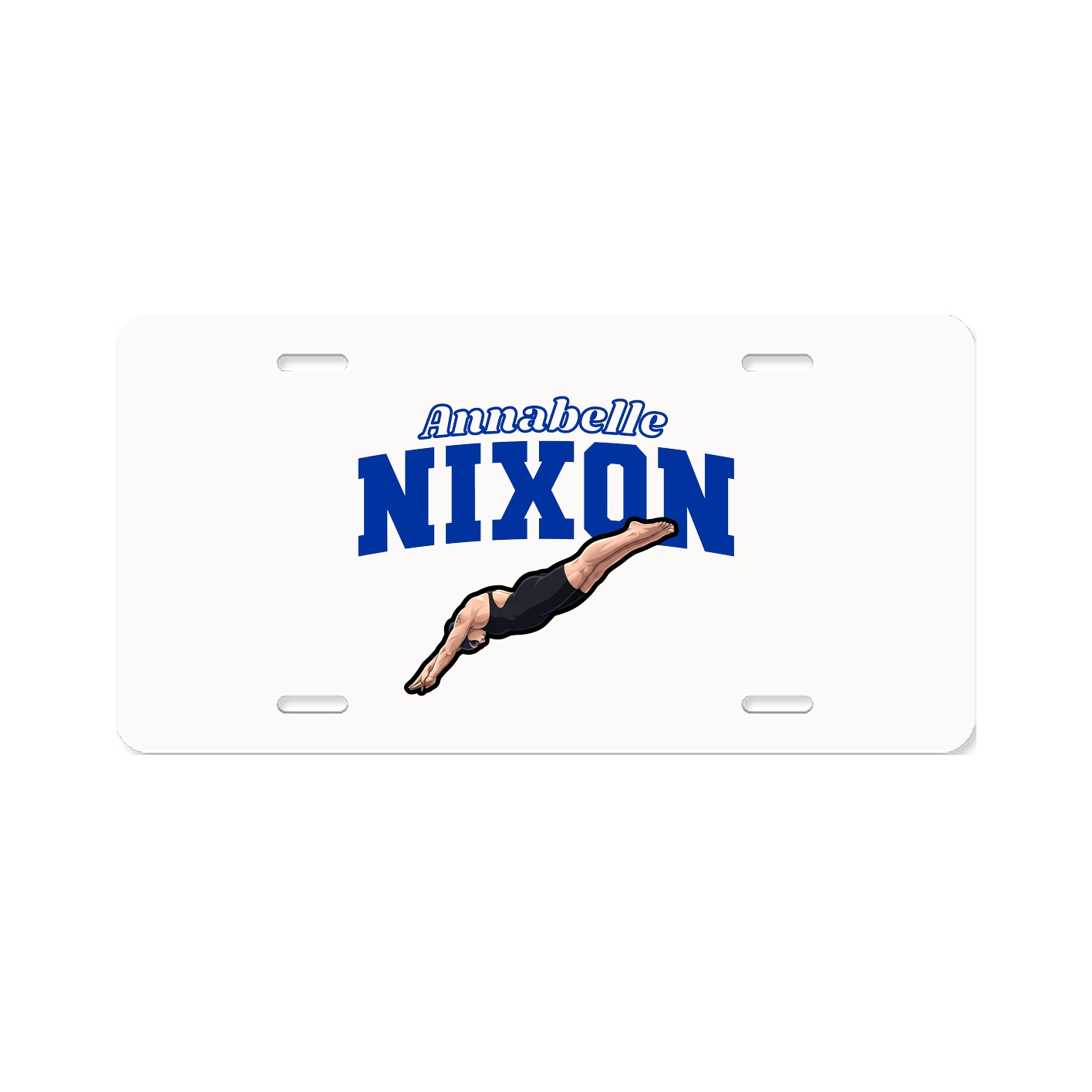 License Plate — Name Arch in Classic