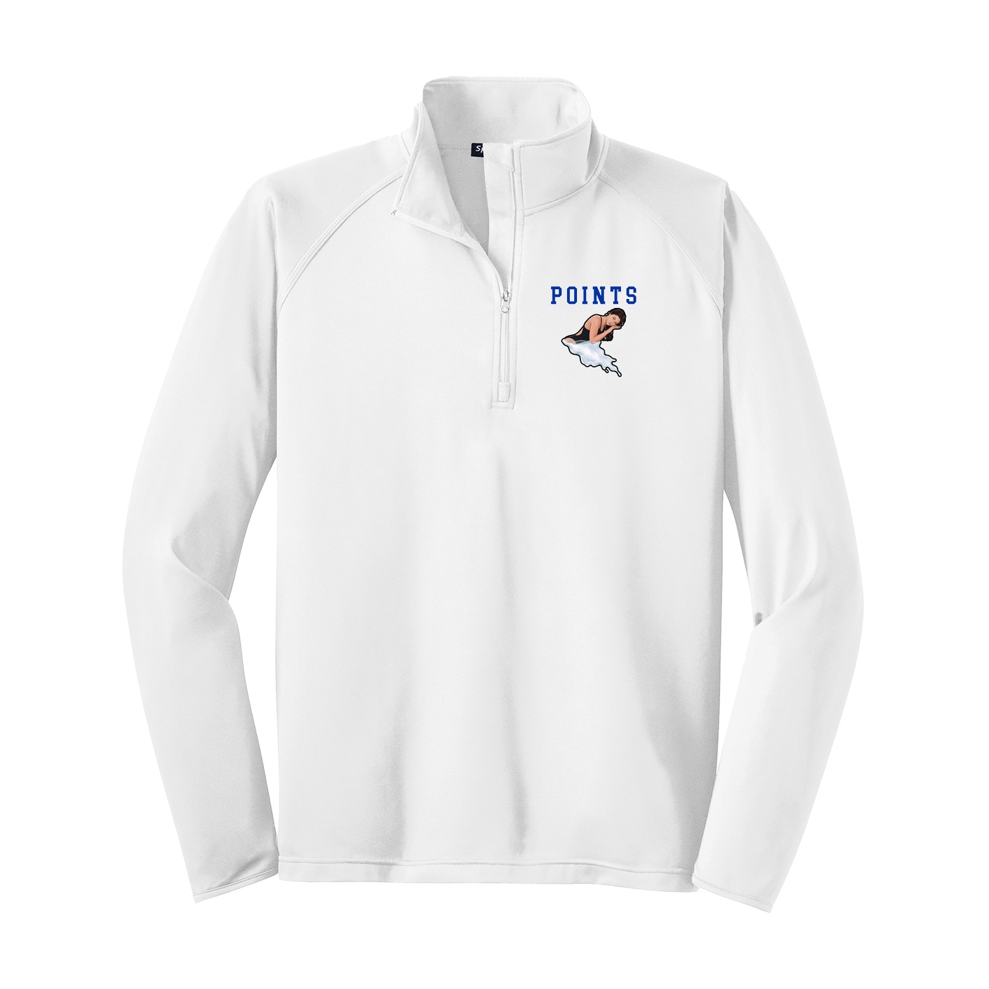 Q-Zip Pullover — Shirsey in White