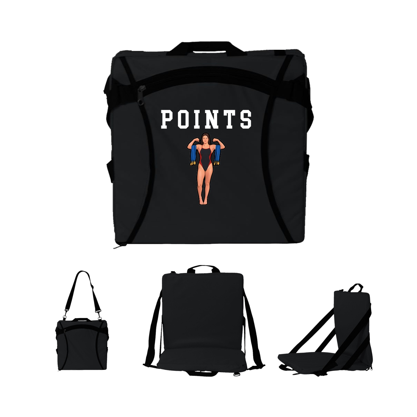 Folding Stadium Seat — Shirsey in Black