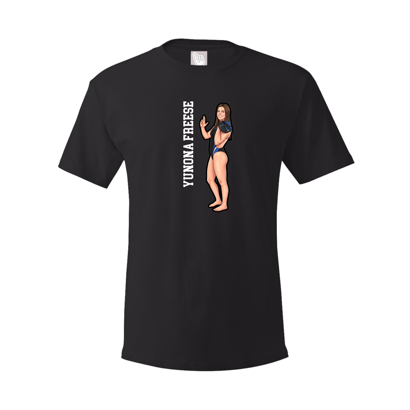 Youth Tee — Name Vertical in Black