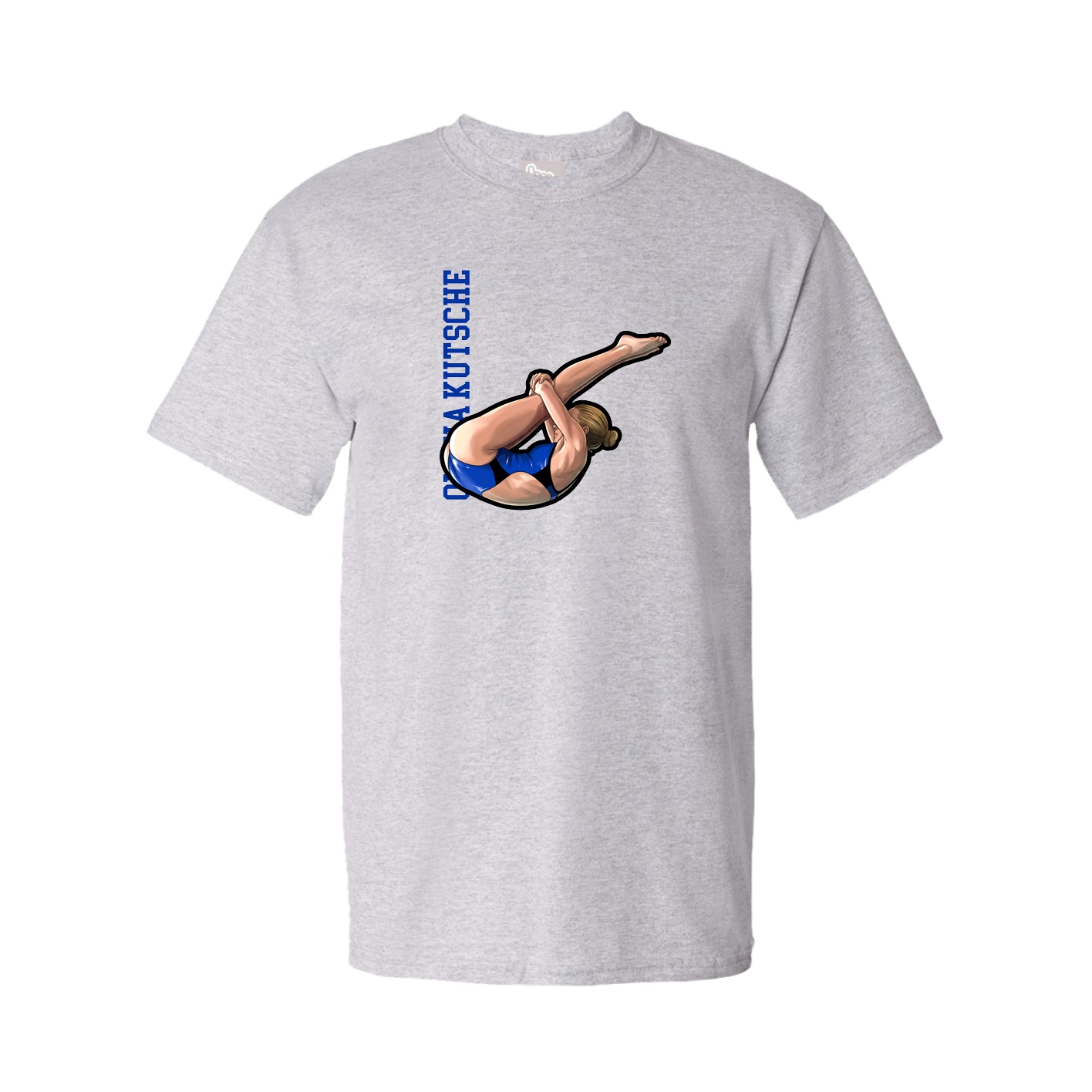 Tee — Name Vertical in Grey