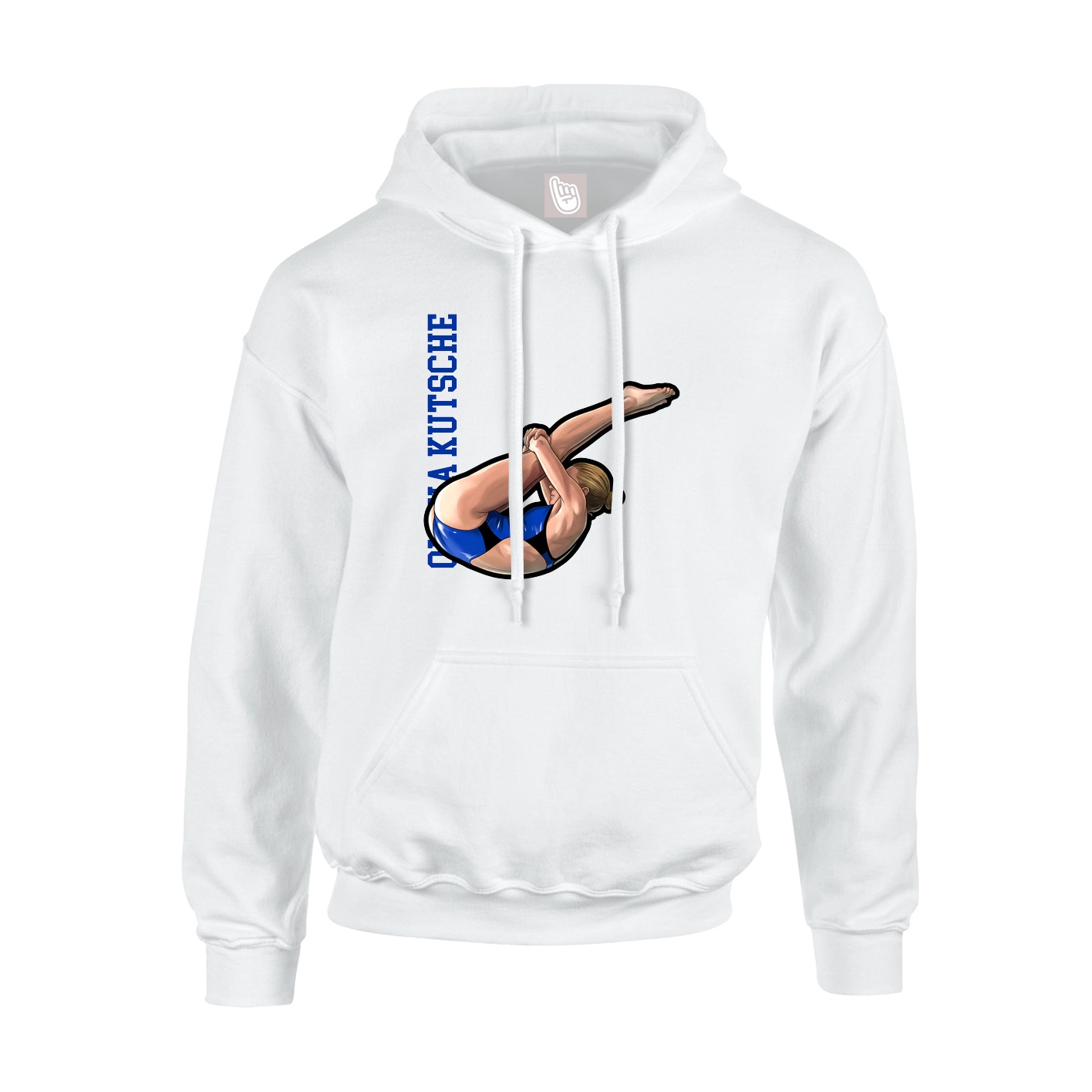 Youth Hoodie — Name Vertical in White