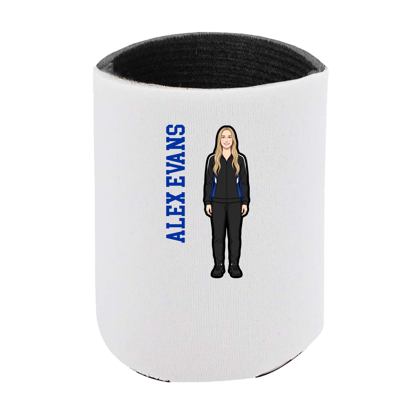 Can Holder — Name Vertical in White