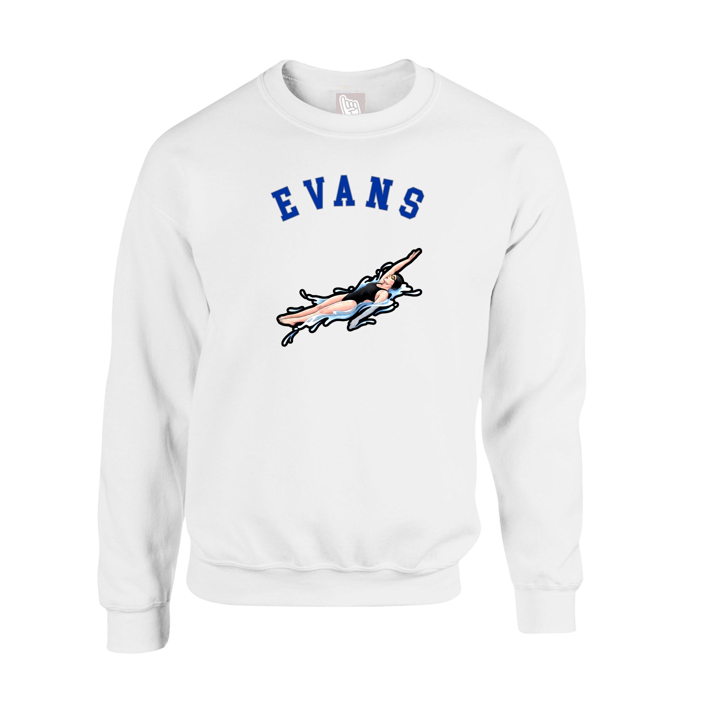 Fleece Crew — Shirsey Arch in White