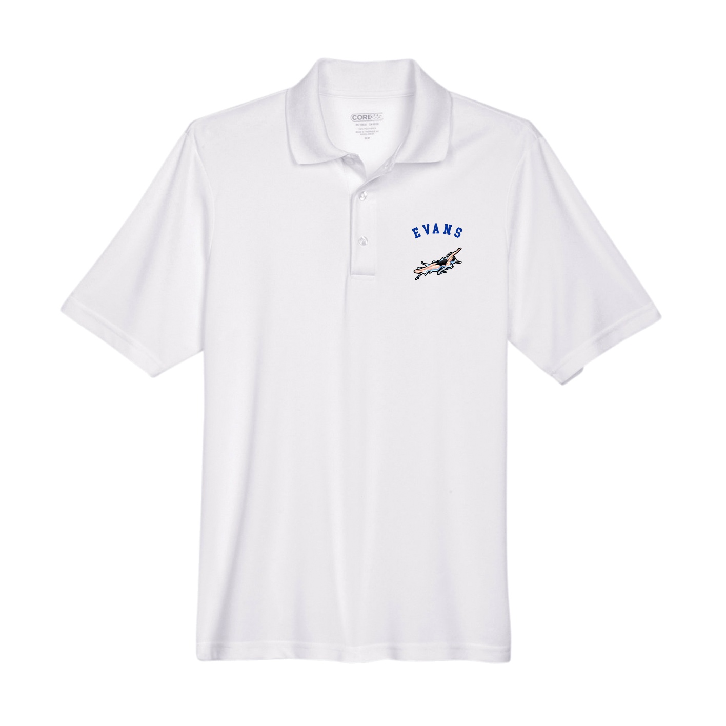 Performance Polo — Shirsey Arch in White