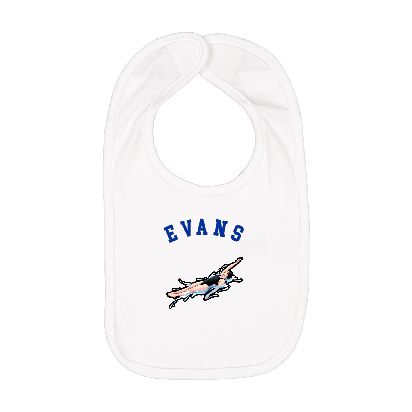 Infant Bib — Shirsey Arch in White
