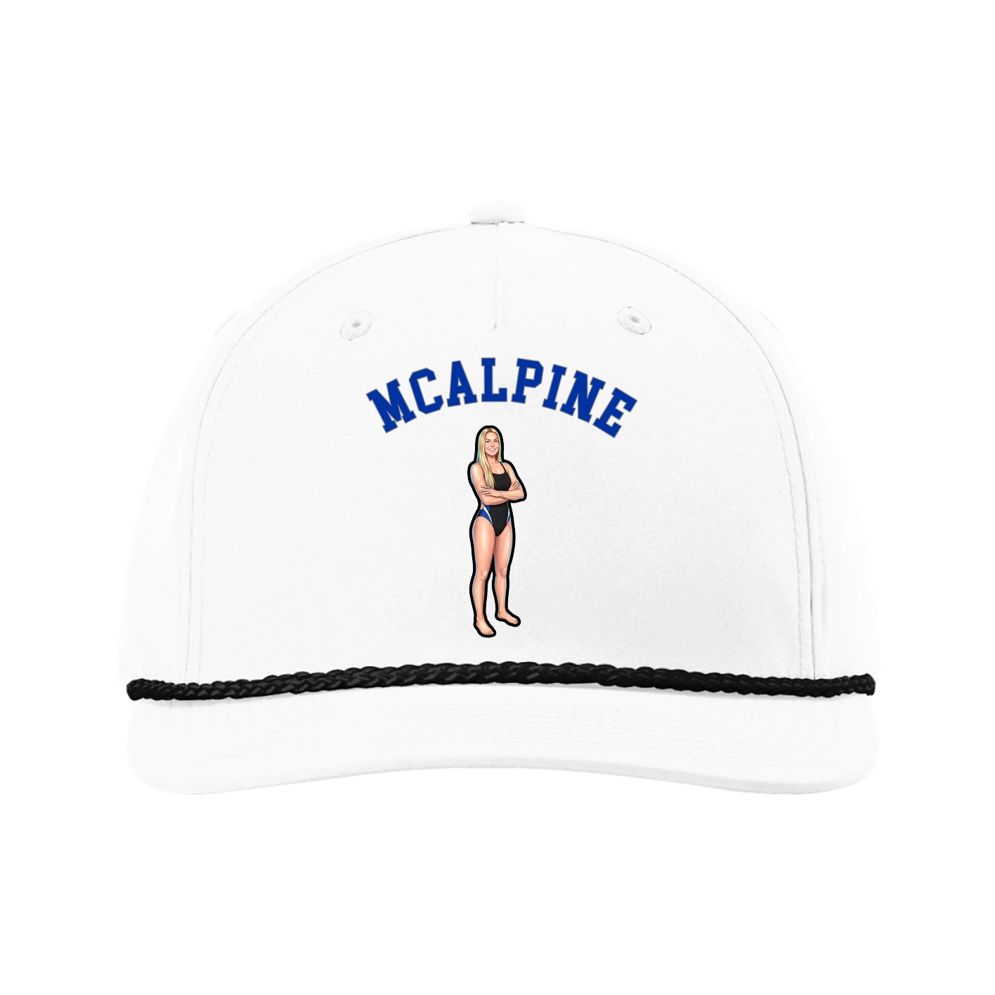 Five-Panel Classic Rope Cap — Shirsey Arch in White