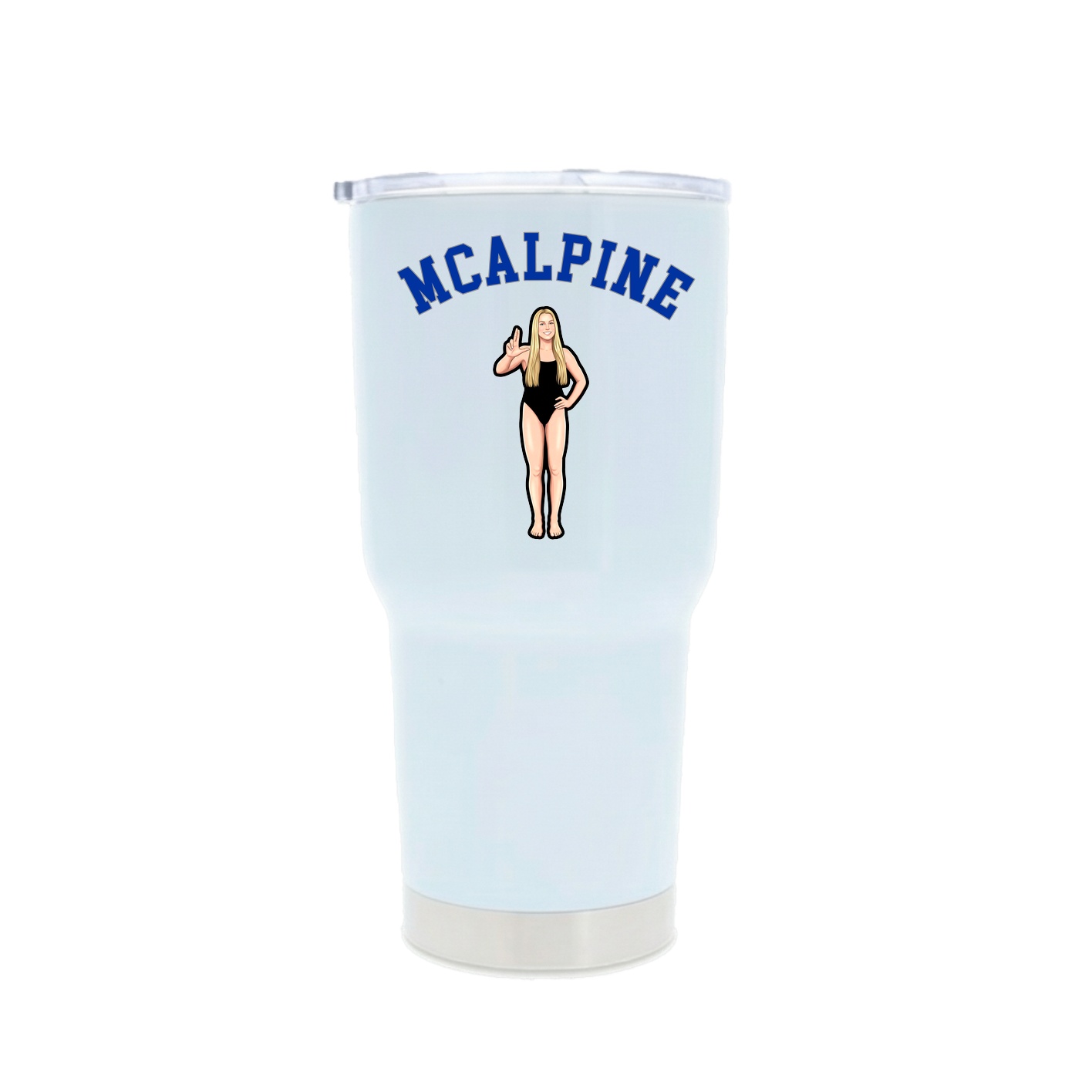 30oz Stainless Steel Tumbler — Shirsey Arch in White