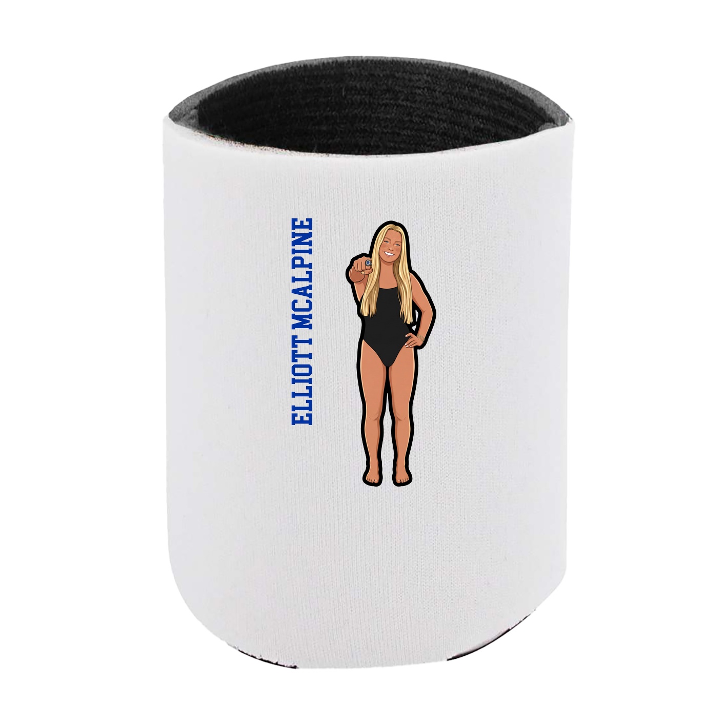 Can Holder — Name Vertical in White