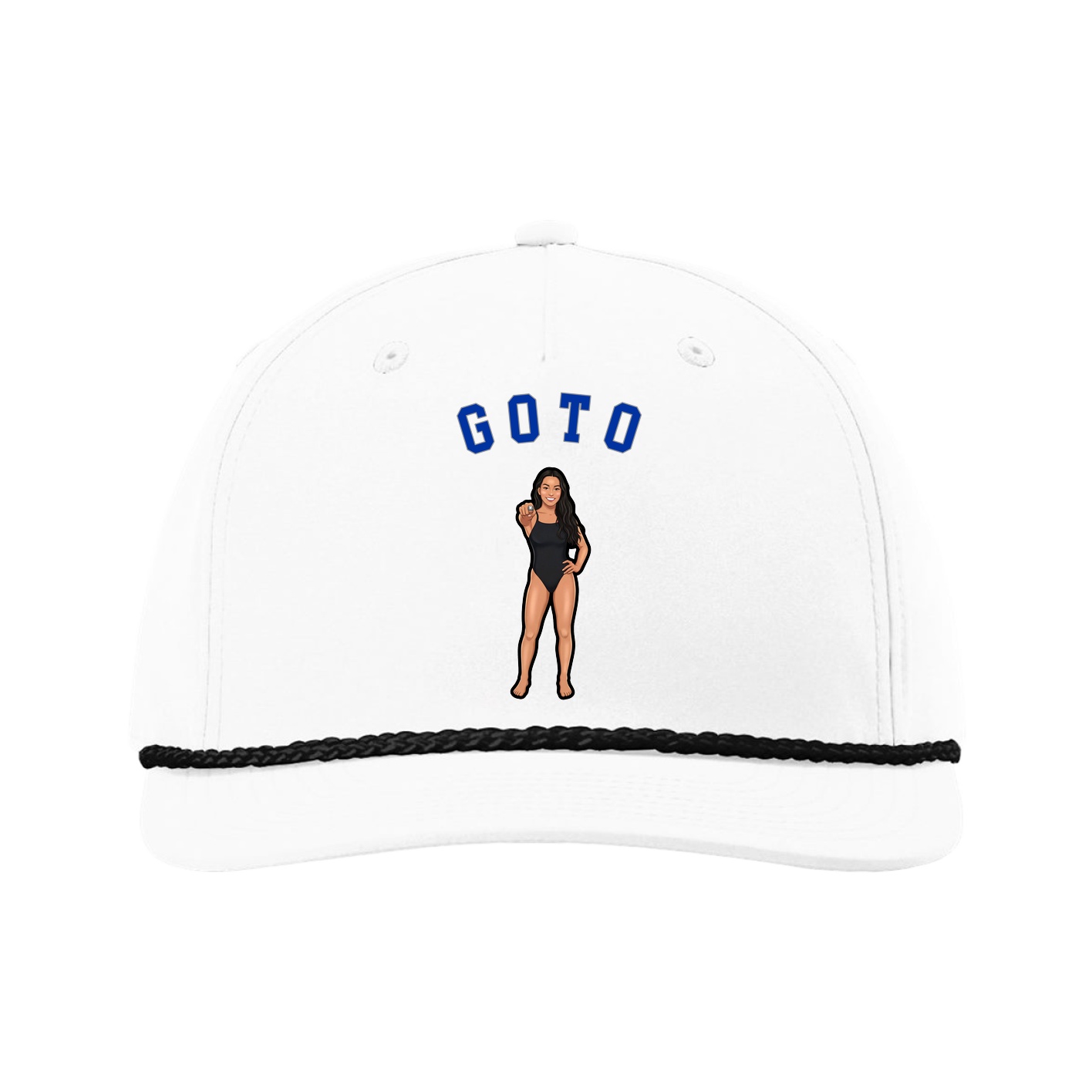 Five-Panel Classic Rope Cap — Shirsey Arch in White