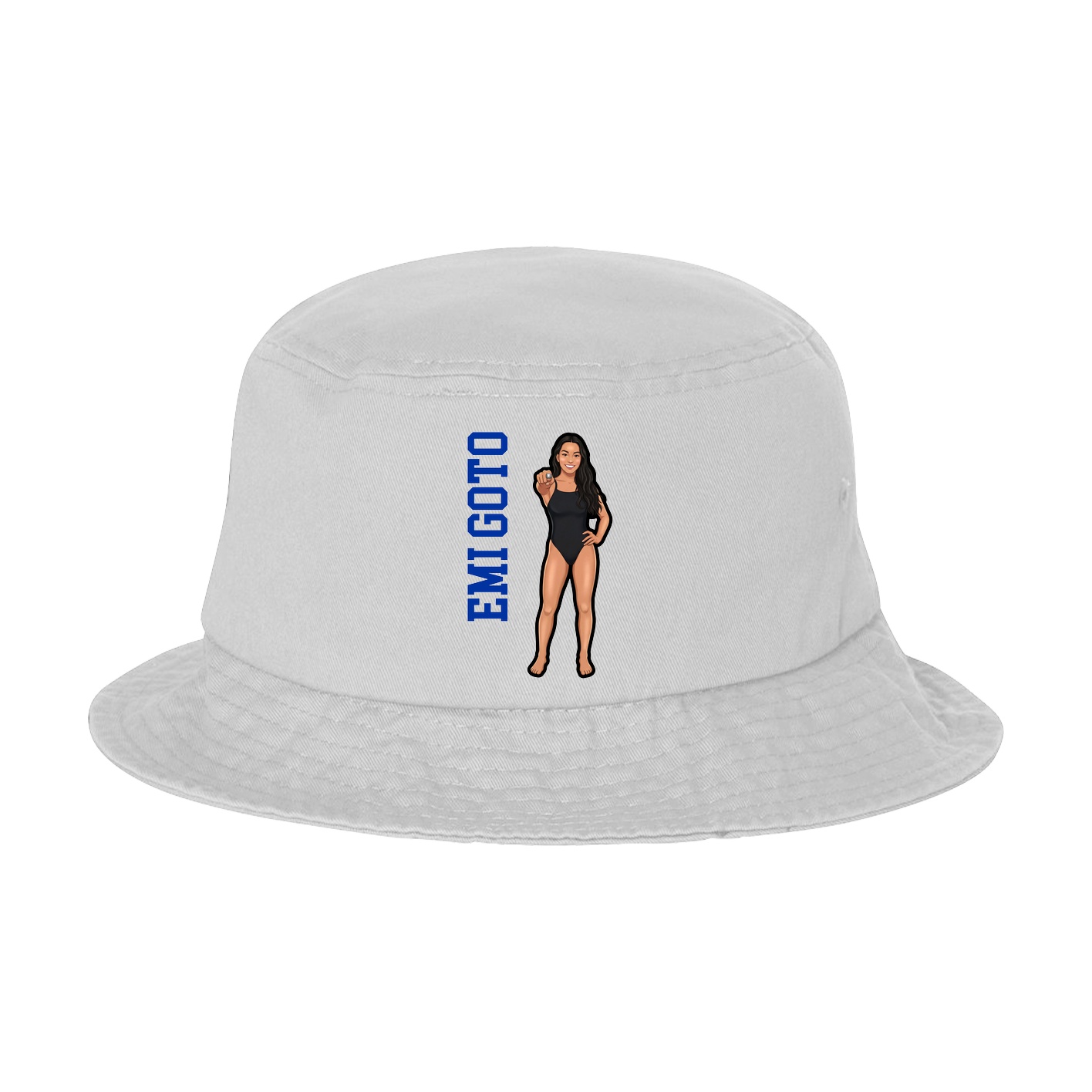 Bucket Cap — Name Vertical in White