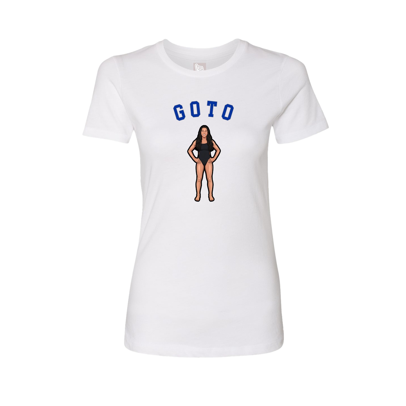 Fitted Women's Tee — Shirsey Arch in White