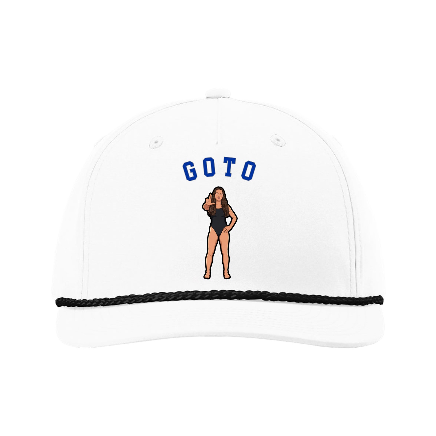 Five-Panel Classic Rope Cap — Shirsey Arch in White