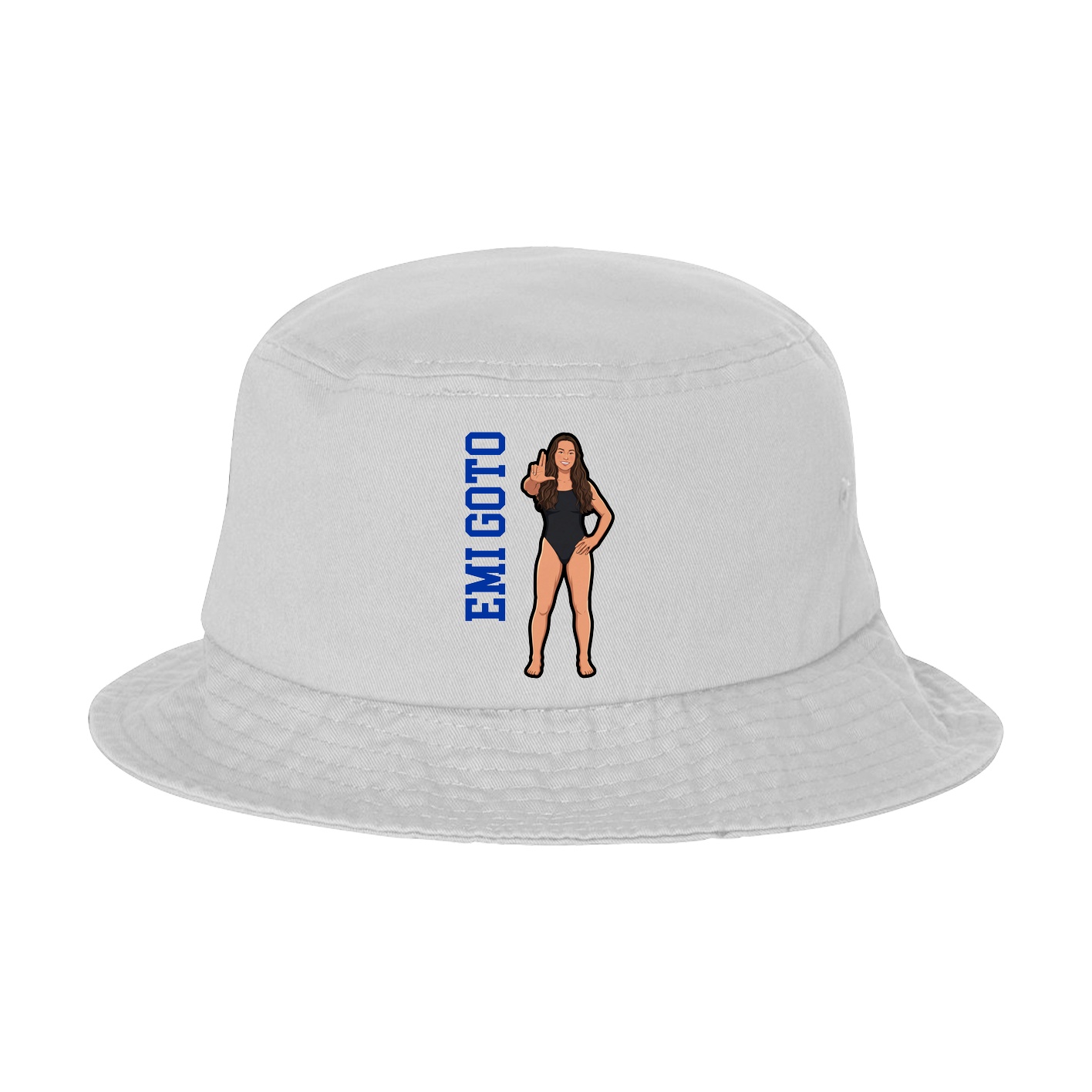 Bucket Cap — Name Vertical in White