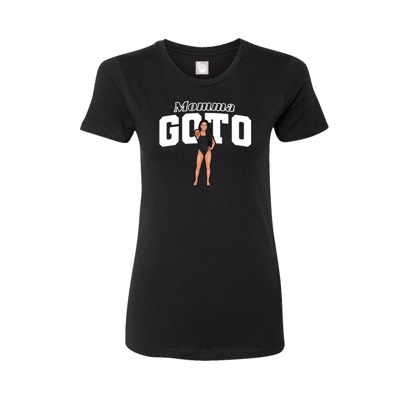 Womens Tee — Mothers Day Block in Black