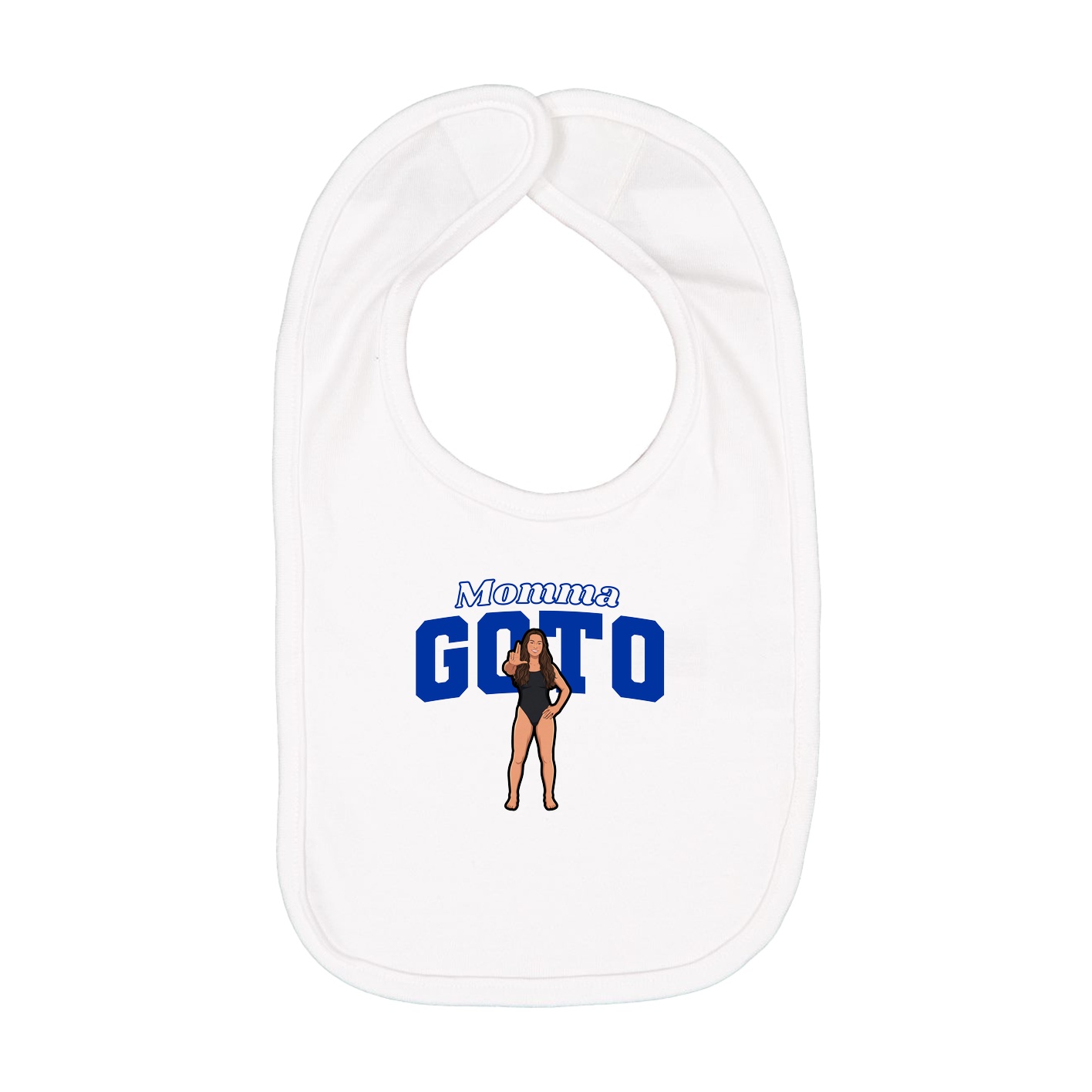 Infant Bib — Mothers Day Block in White