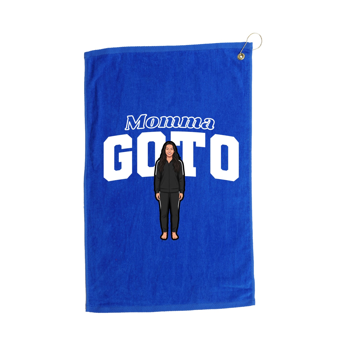 Golf Towel — Mothers Day Block in Royal