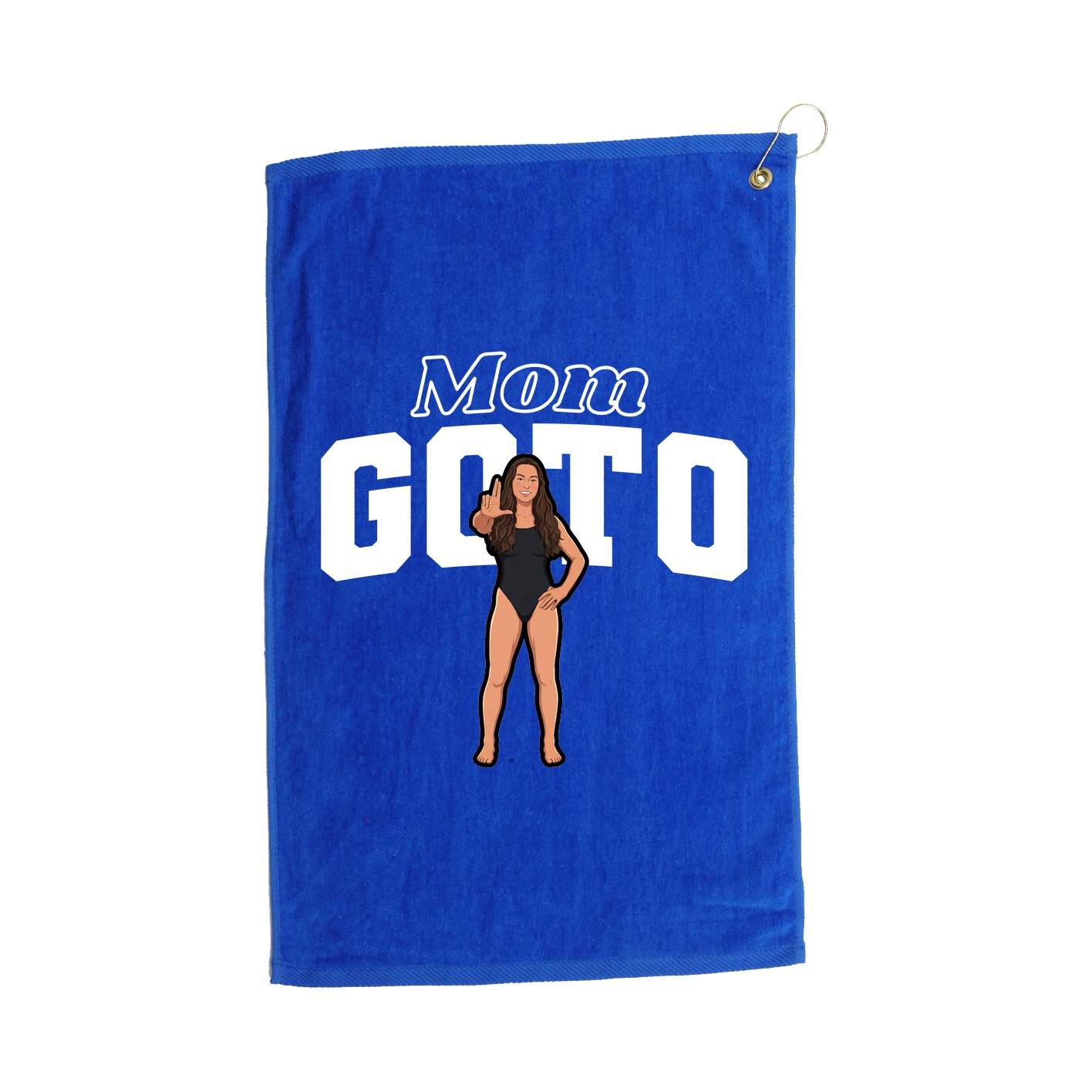 Golf Towel — Mothers Day Block in Royal